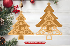 Christmas Tree Ornament Laser Cut SVG Bundle - CraftNest - Digital Crafting and Art