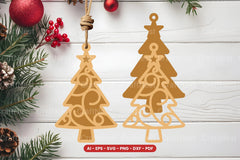 Christmas Tree Ornament Laser Cut SVG Bundle - Clipart Bundle - CraftNest - Digital Crafting and Art
