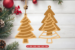 Christmas Tree Ornament Laser Cut SVG Bundle - CraftNest - Digital Crafting and Art