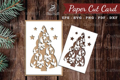 Christmas Tree Paper Cut Card SVG Bundle - CraftNest - Digital Crafting and Art