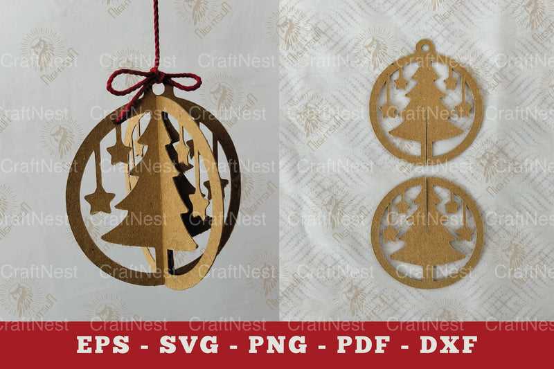 Christmas Tree Paper Cut Ornament Clipart Bundle - CraftNest - Digital Crafting and Art