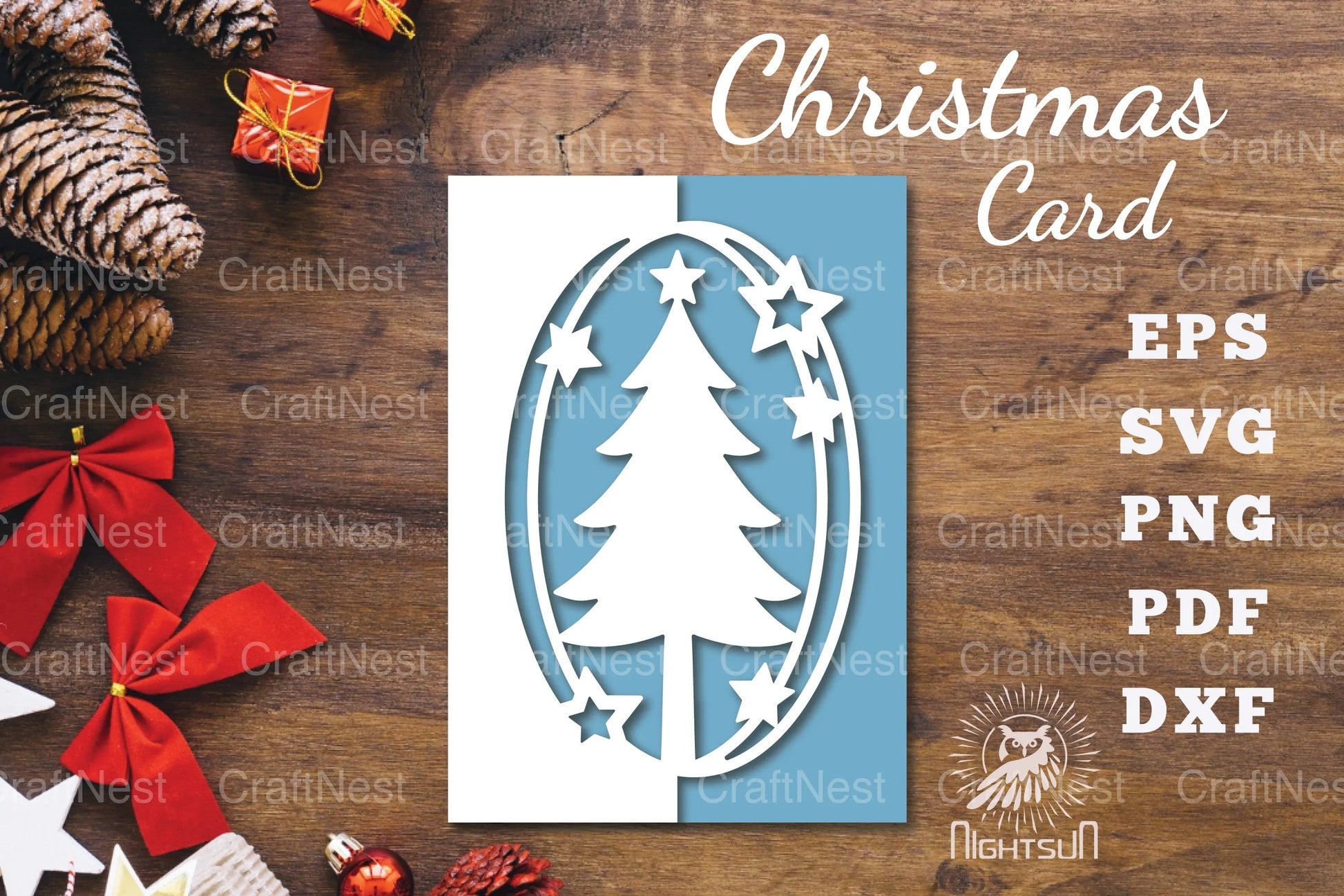 Christmas Tree Papercut Card SVG Bundle - CraftNest - Digital Crafting and Art