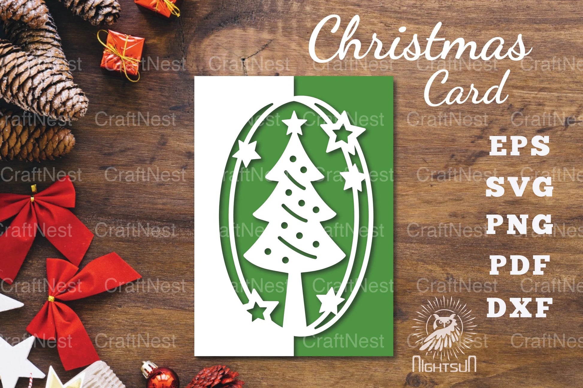 Christmas Tree Papercut Card SVG Bundle - CraftNest - Digital Crafting and Art