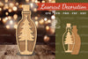 Christmas Tree in Bottle Lasercut Decoration Clipart