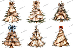 Christmas Tree Bow Clipart Bundle - CraftNest - Digital Crafting and Art