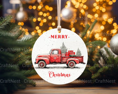Christmas Truck Ornament Clipart Bundle - CraftNest - Digital Crafting and Art