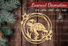 Christmas Turtle Lasercut Round Clipart Bundle