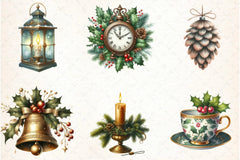 Christmas Vintage Designs Clipart Bundle - CraftNest - Digital Crafting and Art