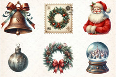 Christmas Vintage Designs Clipart Bundle - CraftNest - Digital Crafting and Art