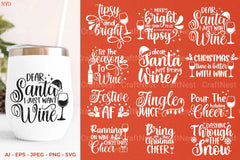 Christmas Wine SVG Bundle - CraftNest - Digital Crafting and Art