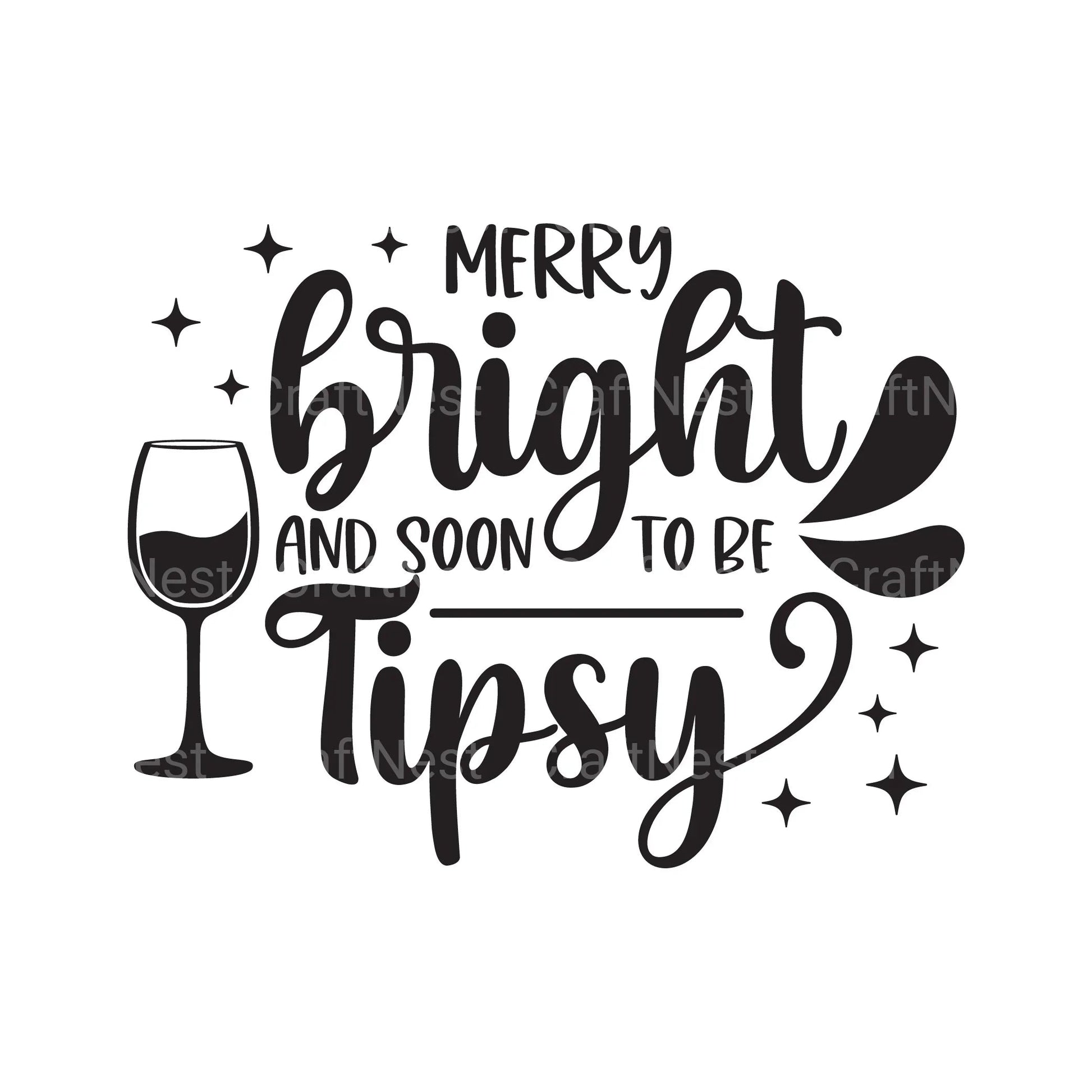 Christmas Wine SVG Bundle - CraftNest - Digital Crafting and Art
