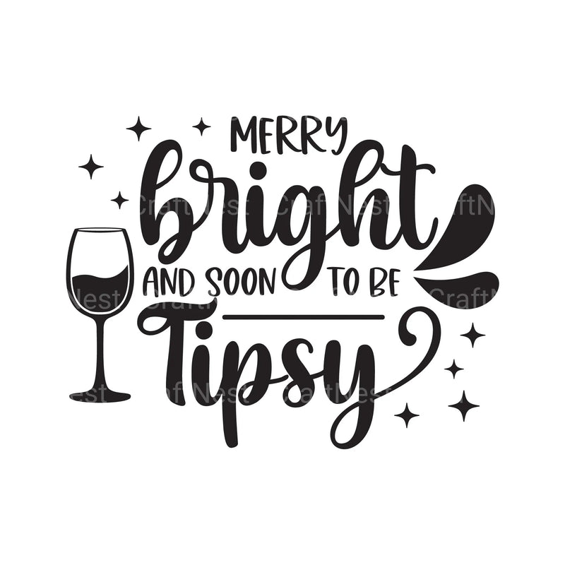 Christmas Wine SVG Bundle - CraftNest - Digital Crafting and Art