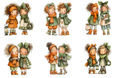 Christmas Winter Girls Clipart Bundle - CraftNest - Digital Crafting and Art