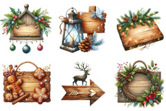 Christmas Wooden Signs Clipart Bundle - CraftNest - Digital Crafting and Art