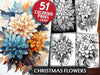 Christmas Flowers Coloring Books