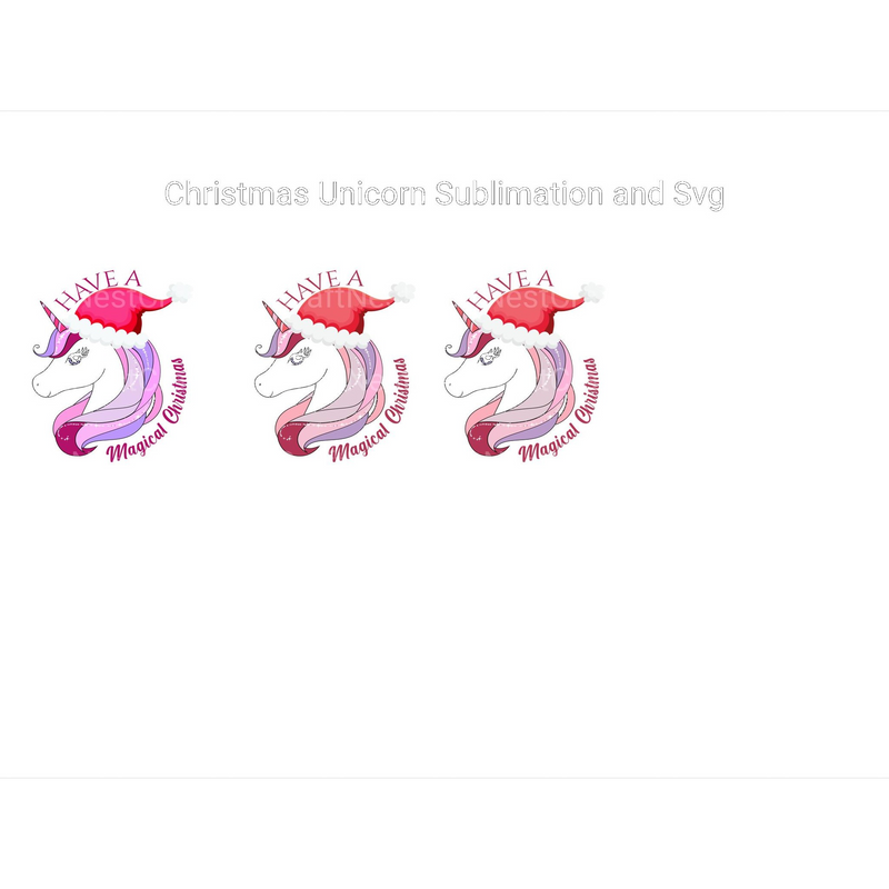 Christmas Unicorn SVG - CraftNest - Digital Crafting and Art