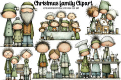 Christmas Family Clipart Bundle - CraftNest - Digital Crafting and Art