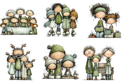 Christmas Family Clipart Bundle - CraftNest - Digital Crafting and Art