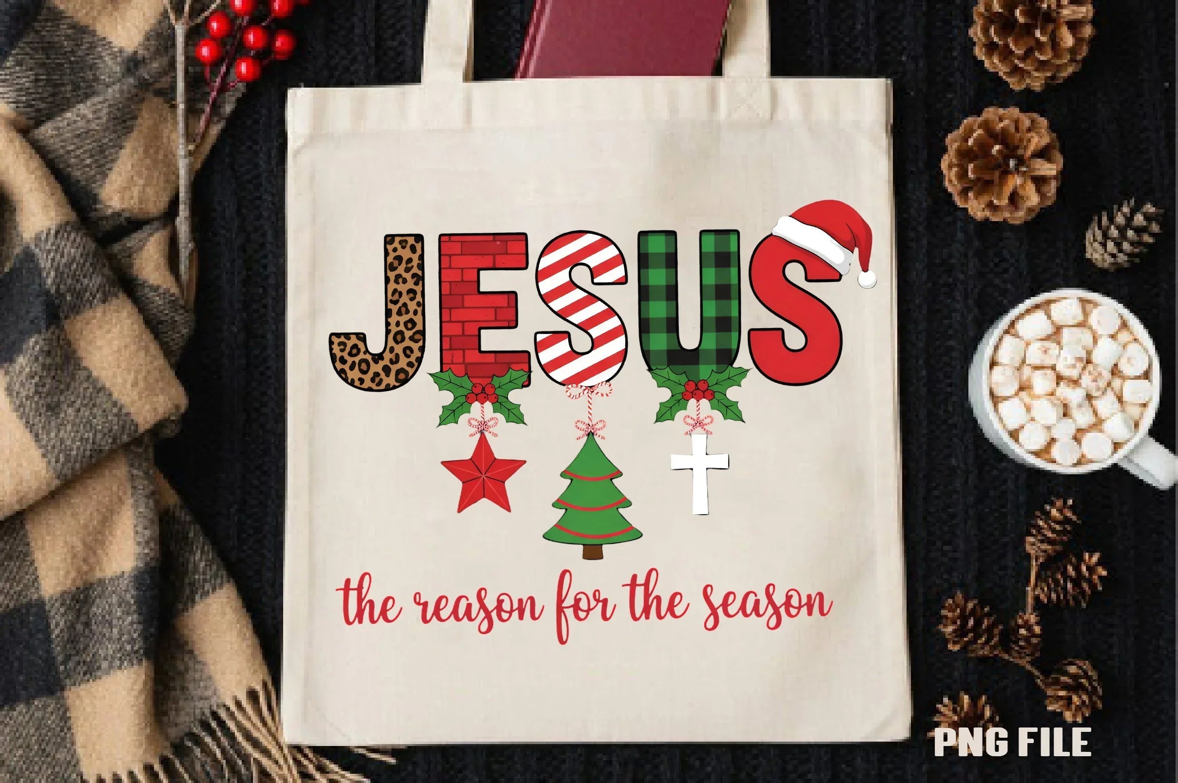 Christmas Jesus T-Shirt Design from Clipart Bundle - CraftNest - Digital Crafting and Art