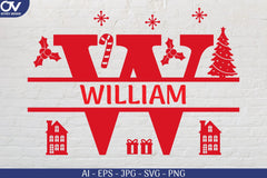Christmas Split Alphabet SVG Bundle - CraftNest - Digital Crafting and Art
