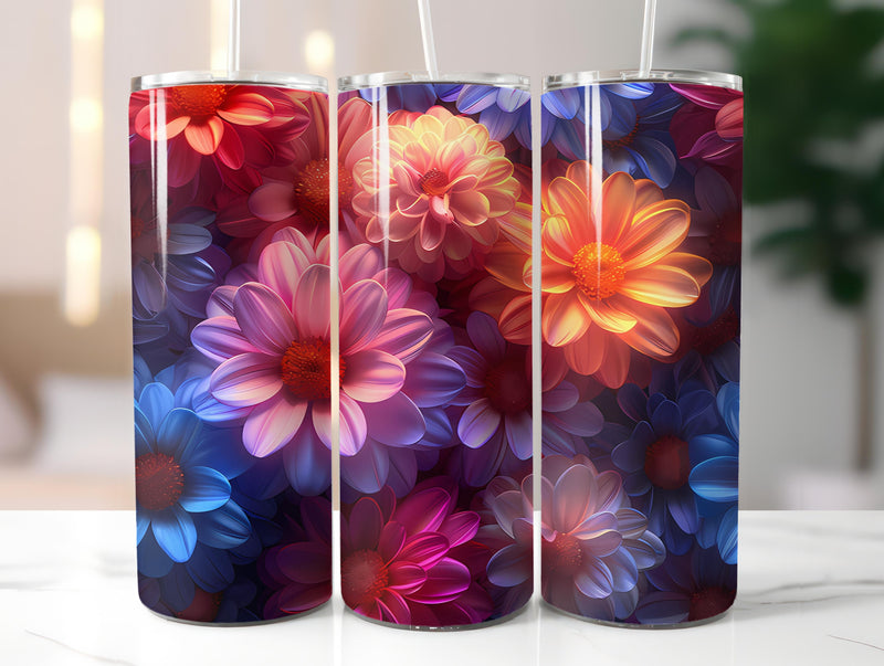 Chrysanthemums Flowers Tumbler Wrap - CraftNest - Digital Crafting and Art