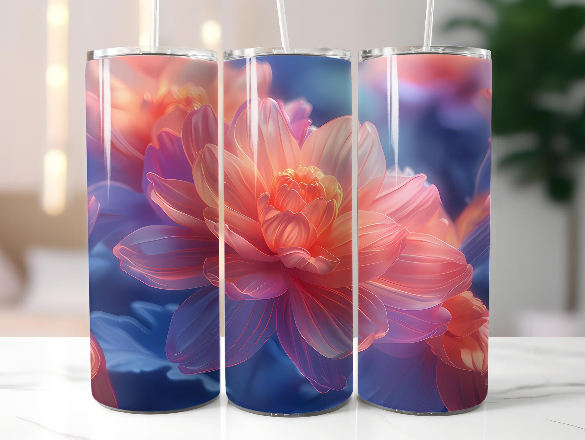 Chrysanthemums Flowers Tumbler Wrap - CraftNest - Digital Crafting and Art