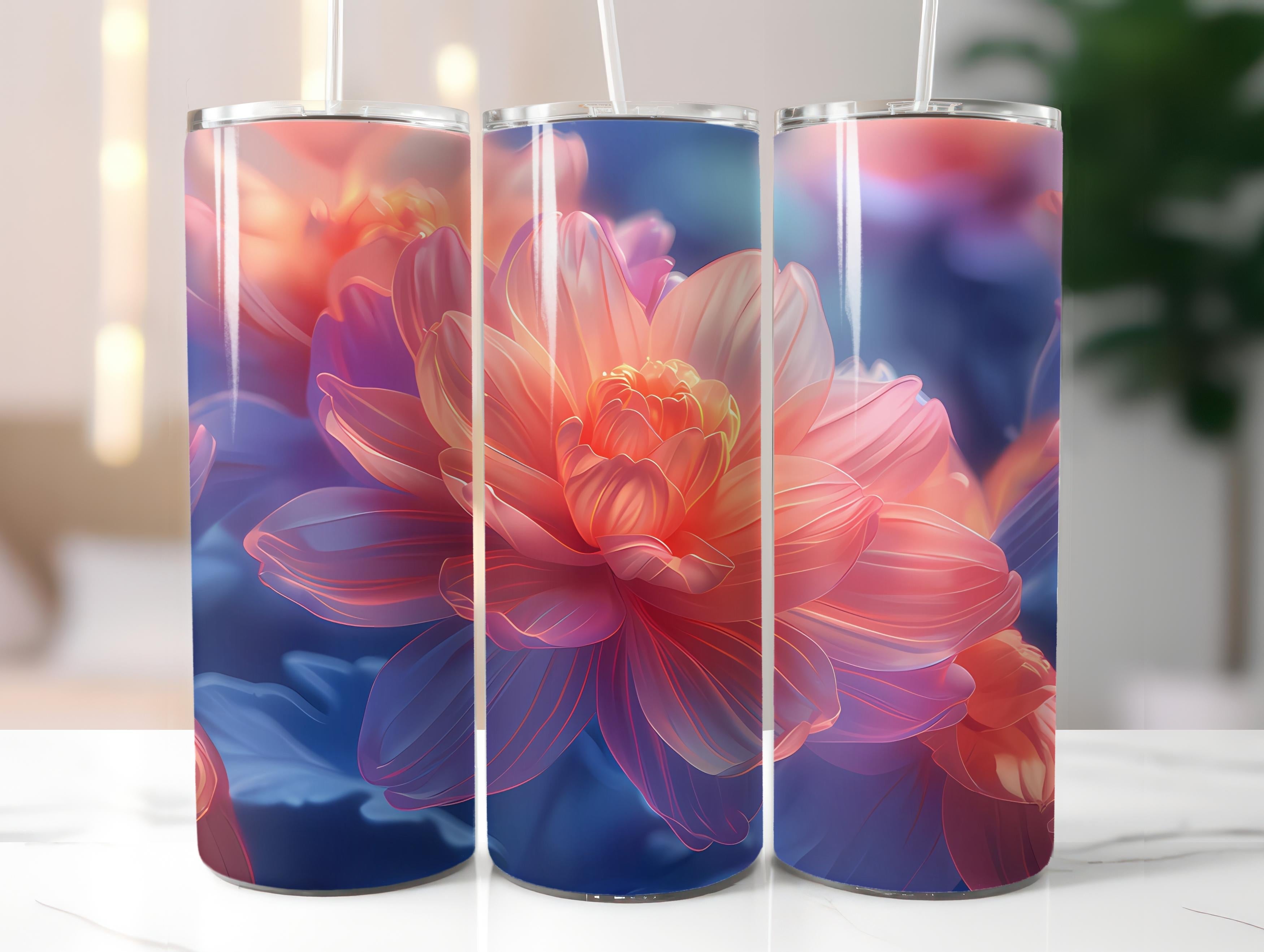 Chrysanthemums Flowers Tumbler Wrap - CraftNest - Digital Crafting and Art