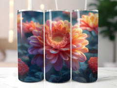 Chrysanthemums Flowers Tumbler Wrap - CraftNest - Digital Crafting and Art