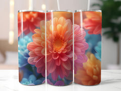 Chrysanthemums Flowers Tumbler Wrap - CraftNest - Digital Crafting and Art