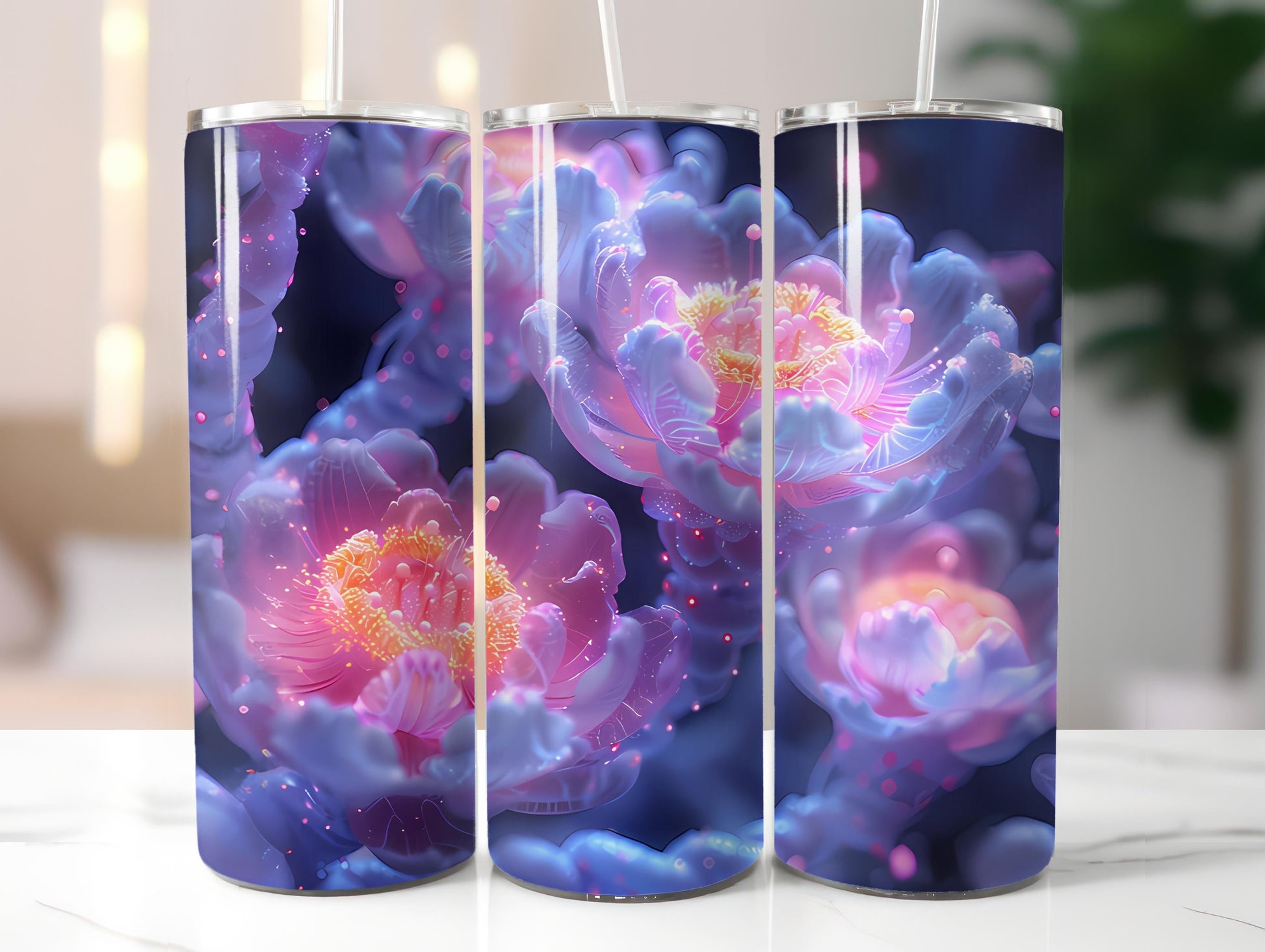 Chrysanthemums Flowers Tumbler Wrap - CraftNest - Digital Crafting and Art