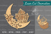 Chrystal Moon Laser Cut Decoration Clipart Bundle