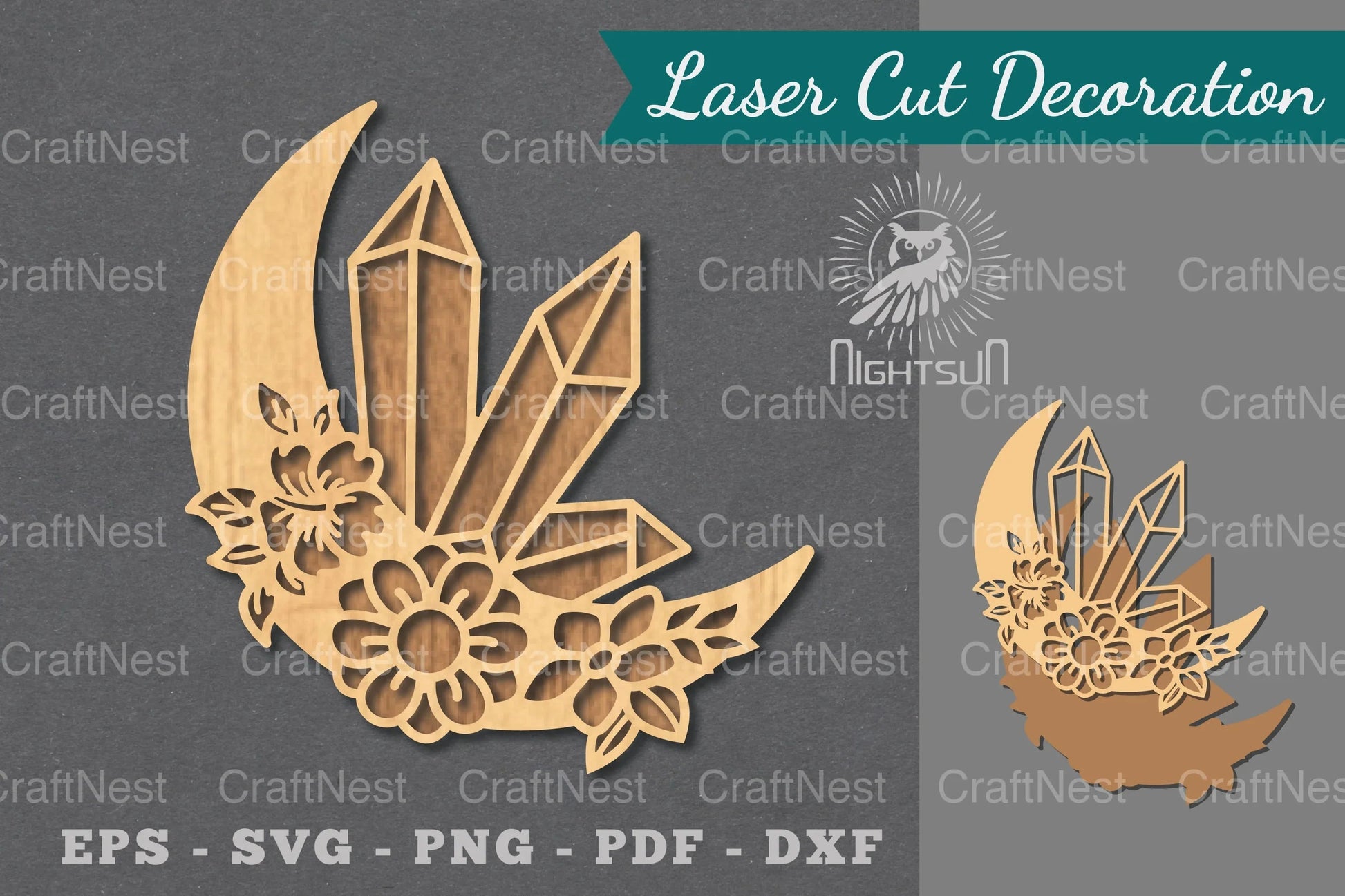 Chrystal Moon Laser Cut Decoration Bundle - CraftNest - Digital Crafting and Art