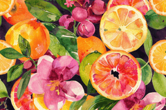 Citrus Floral Seamless Digital Paper - CraftNest - Digital Crafting and Art