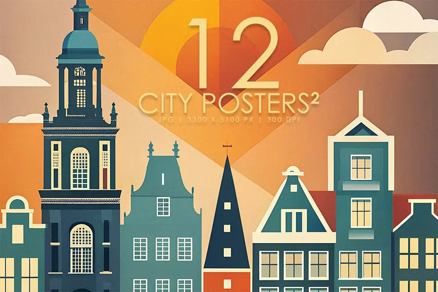 City Posters 02 - Wall Art - CraftNest - Digital Crafting and Art