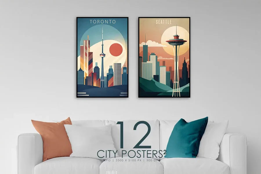 City Posters 02 - Wall Art - CraftNest - Digital Crafting and Art