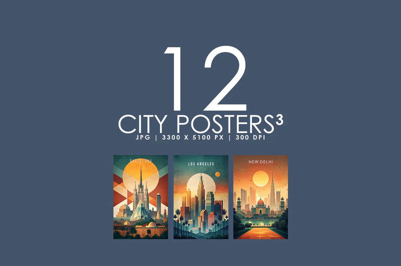 City Posters 03 - Wall Art - CraftNest - Digital Crafting and Art