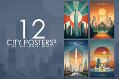 City Posters 03 - Wall Art - CraftNest - Digital Crafting and Art