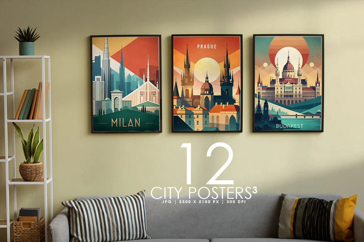 City Posters 03 - Wall Art - CraftNest - Digital Crafting and Art