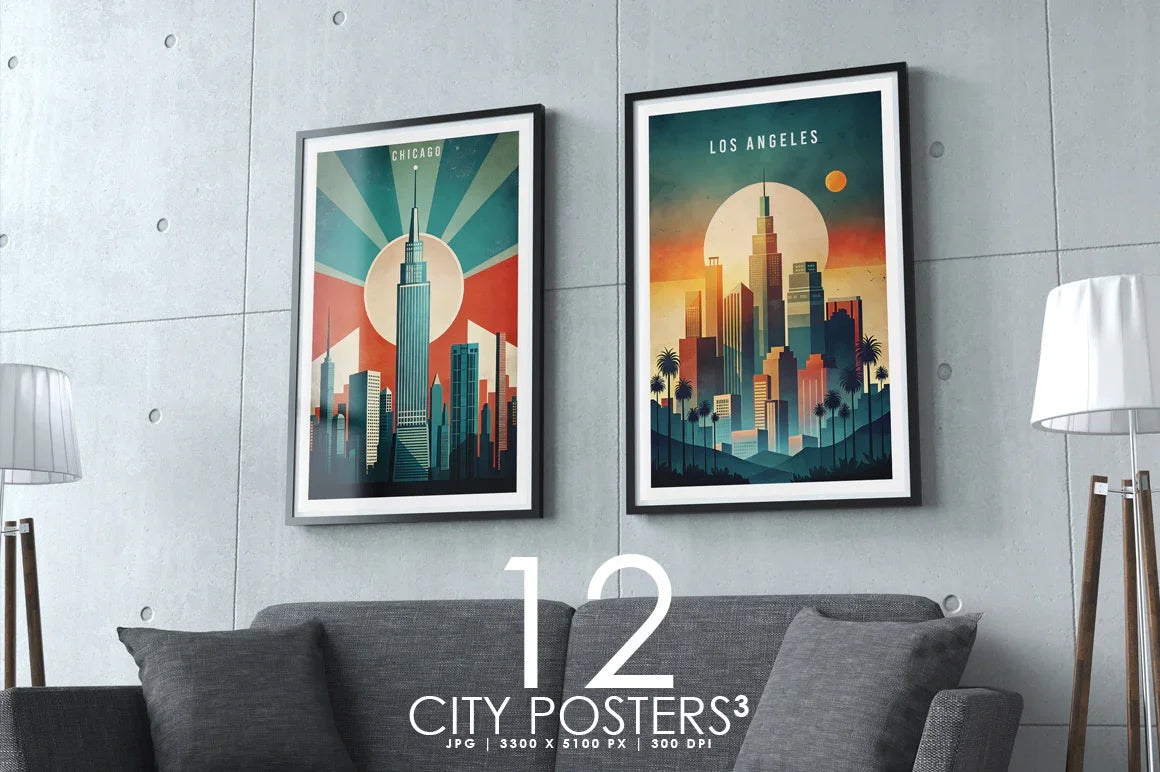 City Posters 03 - Wall Art - CraftNest - Digital Crafting and Art
