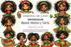 Black History Month Girls Clipart Bundle