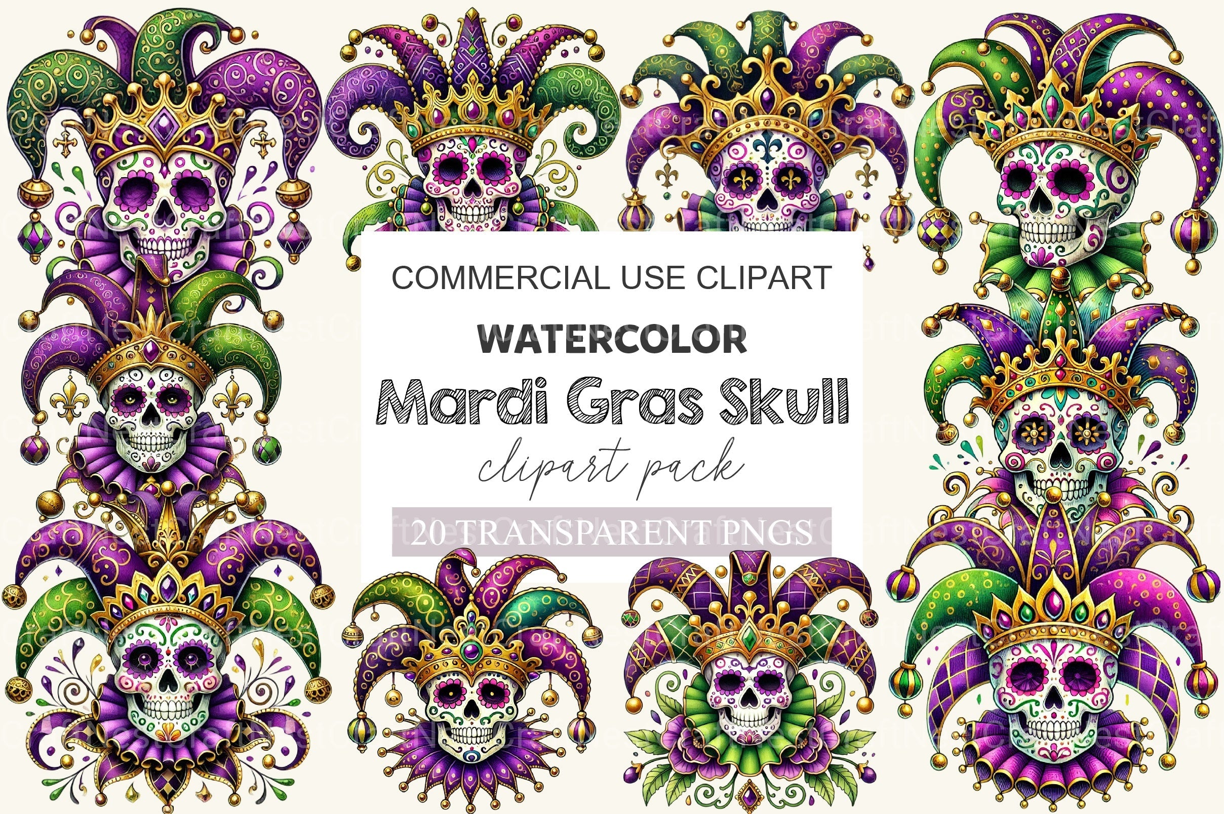 Skull Clipart Bundle 2