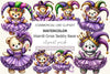Mardi Gras Teddy Bear Clipart Bundle 1