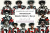 Black History Boys Clipart Bundle