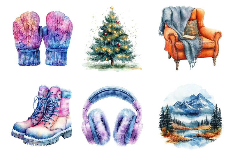 Winter Wonderland Igloo Clipart Bundle - CraftNest - Digital Crafting and Art