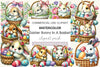 Easter Bunny In A Basket Clipart Bundle