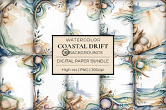 Coastal Drift Junk Journal Papers - CraftNest - Digital Crafting and Art