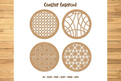 Coaster Lasercut SVG Bundle - CraftNest - Digital Crafting and Art