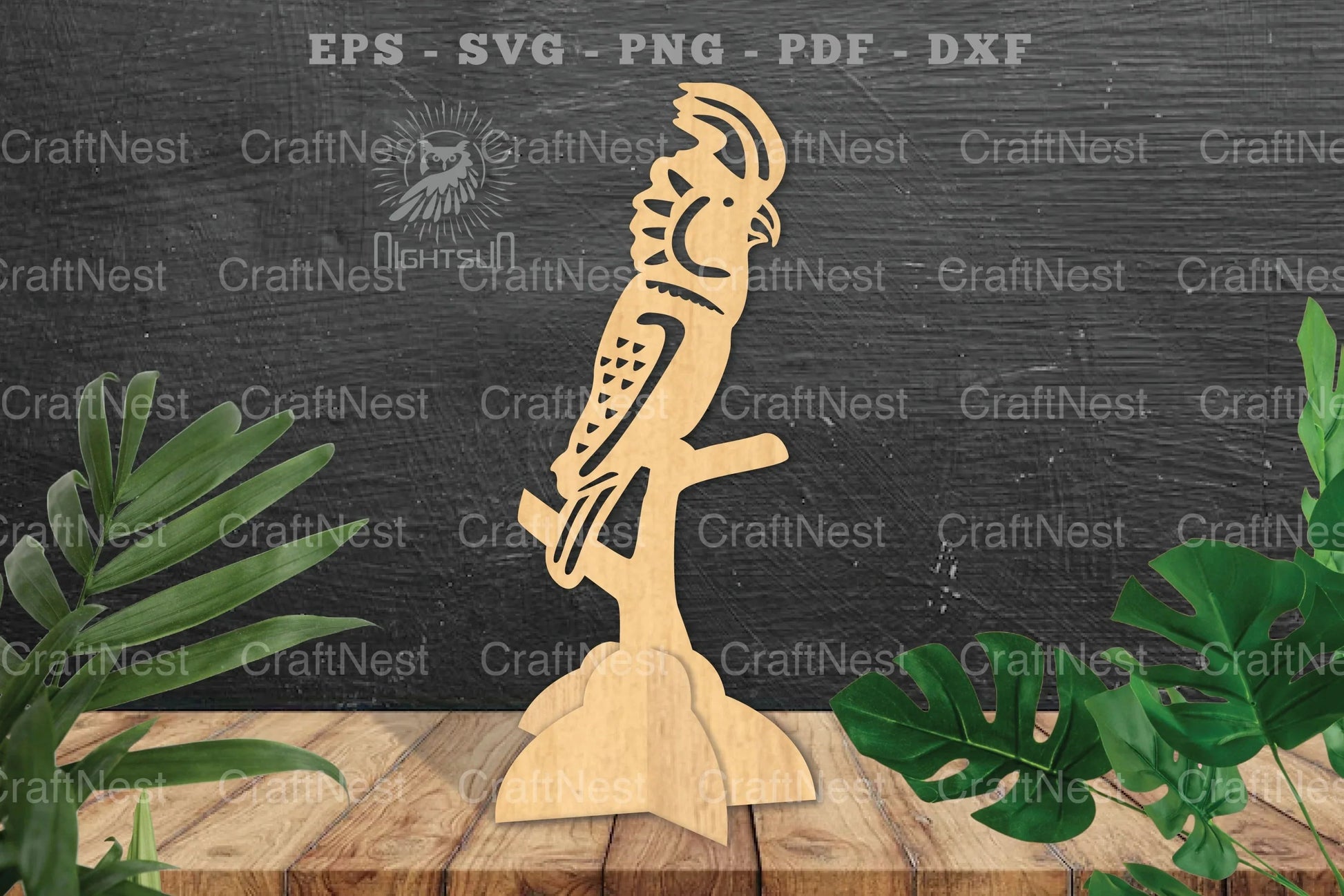 Cockatoo Bird Laser Cut Home Decor Clipart Bundle - CraftNest - Digital Crafting and Art