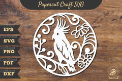 Cockatoo Papercut Craft SVG Bundle - CraftNest - Digital Crafting and Art