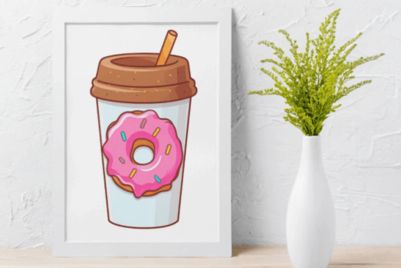 Creative Coffee & Donuts Graphics Bundle - CraftNest - Digital Crafting and Art